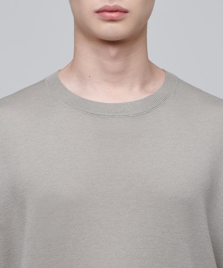 MUSINSA STANDARD Merino Wool Blend High Gauge Crew Neck Knit [Mushroom]