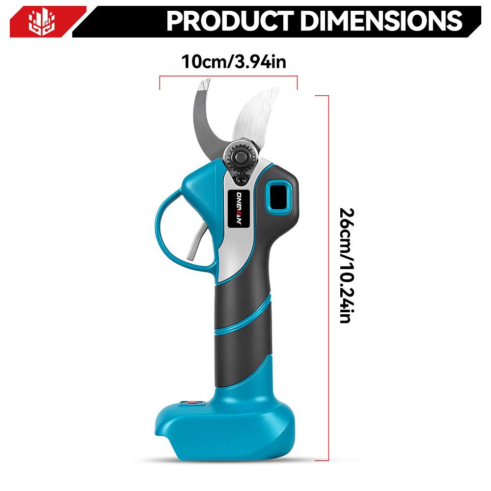 ONEVAN 30mm Brushless Electric Pruning Shear Cordless Scissor Tree Pruner Branch Cutter Garden Power Tool For Makita Battery Pin