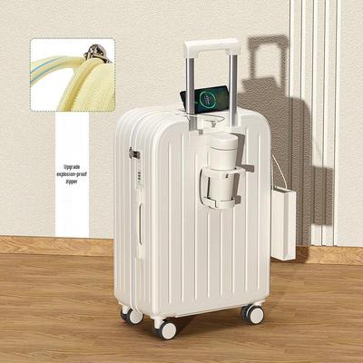GoTrip ABS Hard-Shell Luggage with USB and Cup Holder