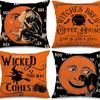 New Halloween Decoration Home Linen Pillowcase Funny Pumpkin Head Sofa Pillowcase Combination