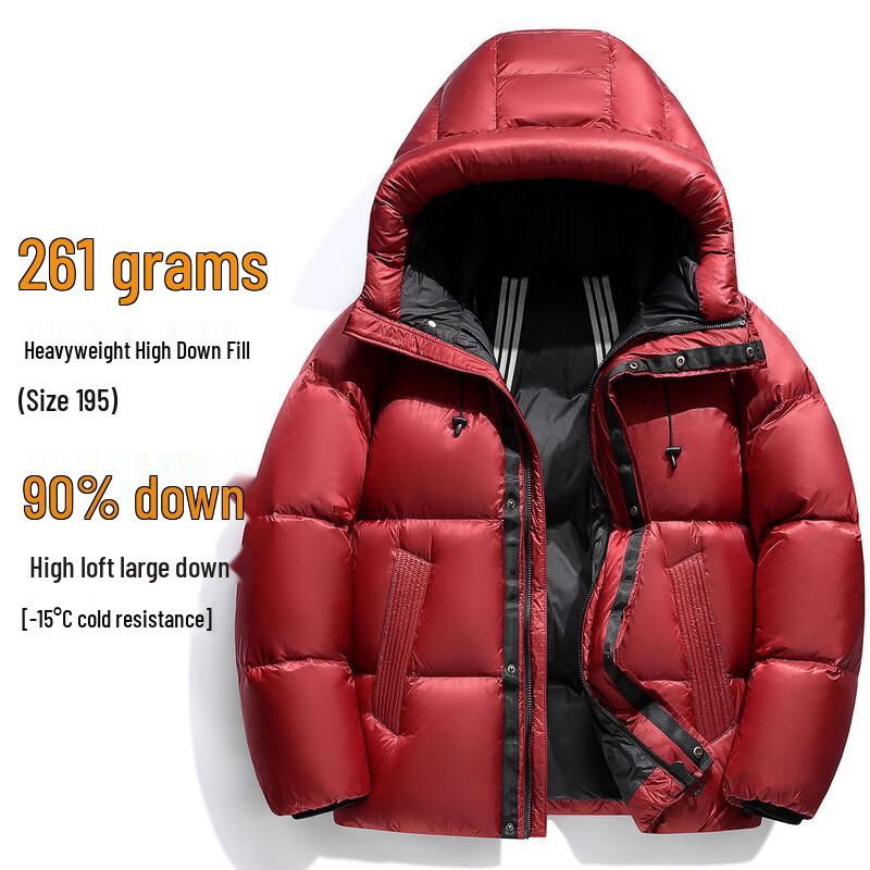 Snowflying Men s Hooded Thick Winter Down Jacket 2XL