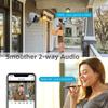 5MP Mini 4G Security Camera SIM Card WiFi Ultra HD Surveillance Camera 4000mAh Battery Low Power Voice Intercom CCTV Camcorder