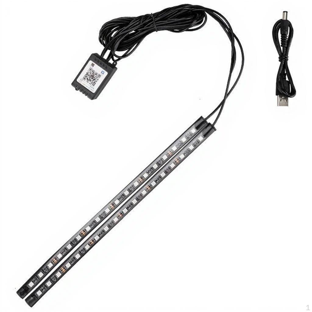 Car interior ambient lighting, RGB light strip, Universal Serial Bus, music sync, no wiring 8 Colors