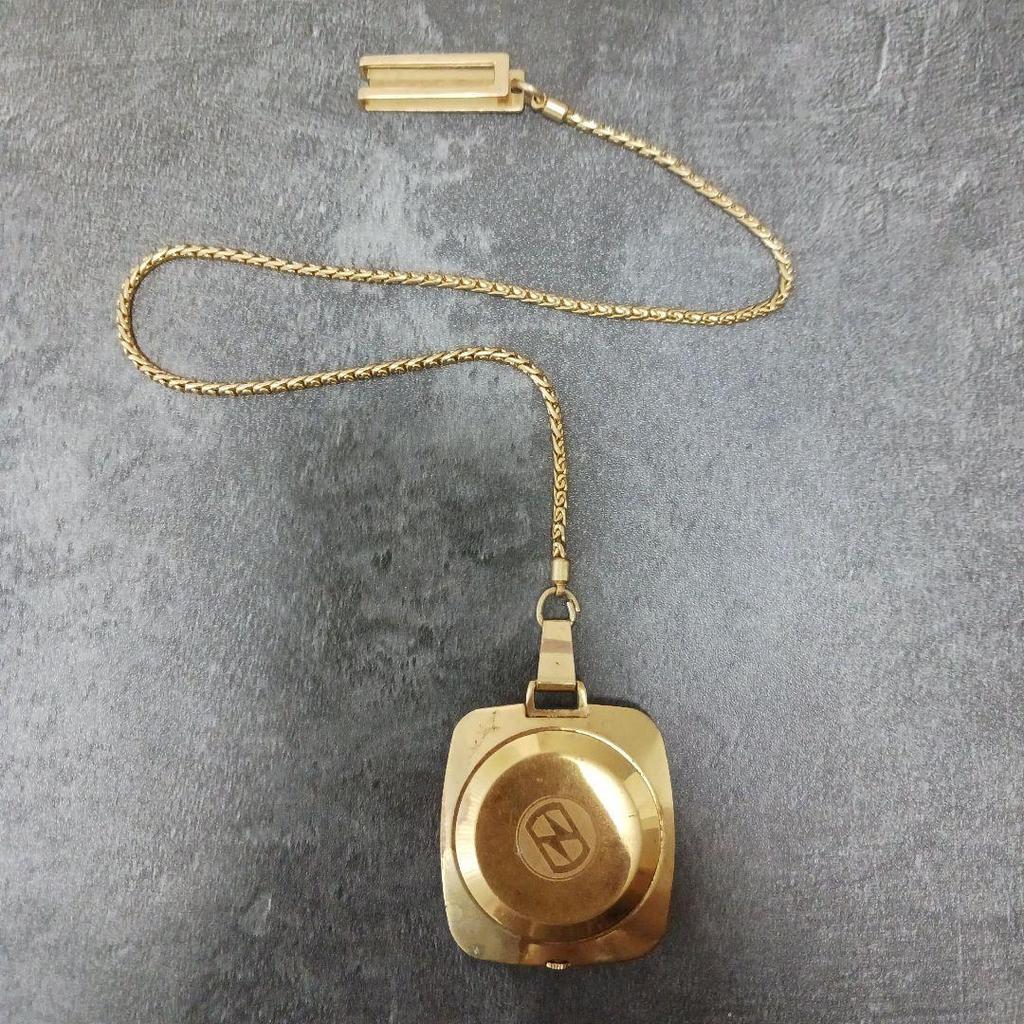 Used CITIZEN XB Pocket Watch Gold Color Electronic Watch