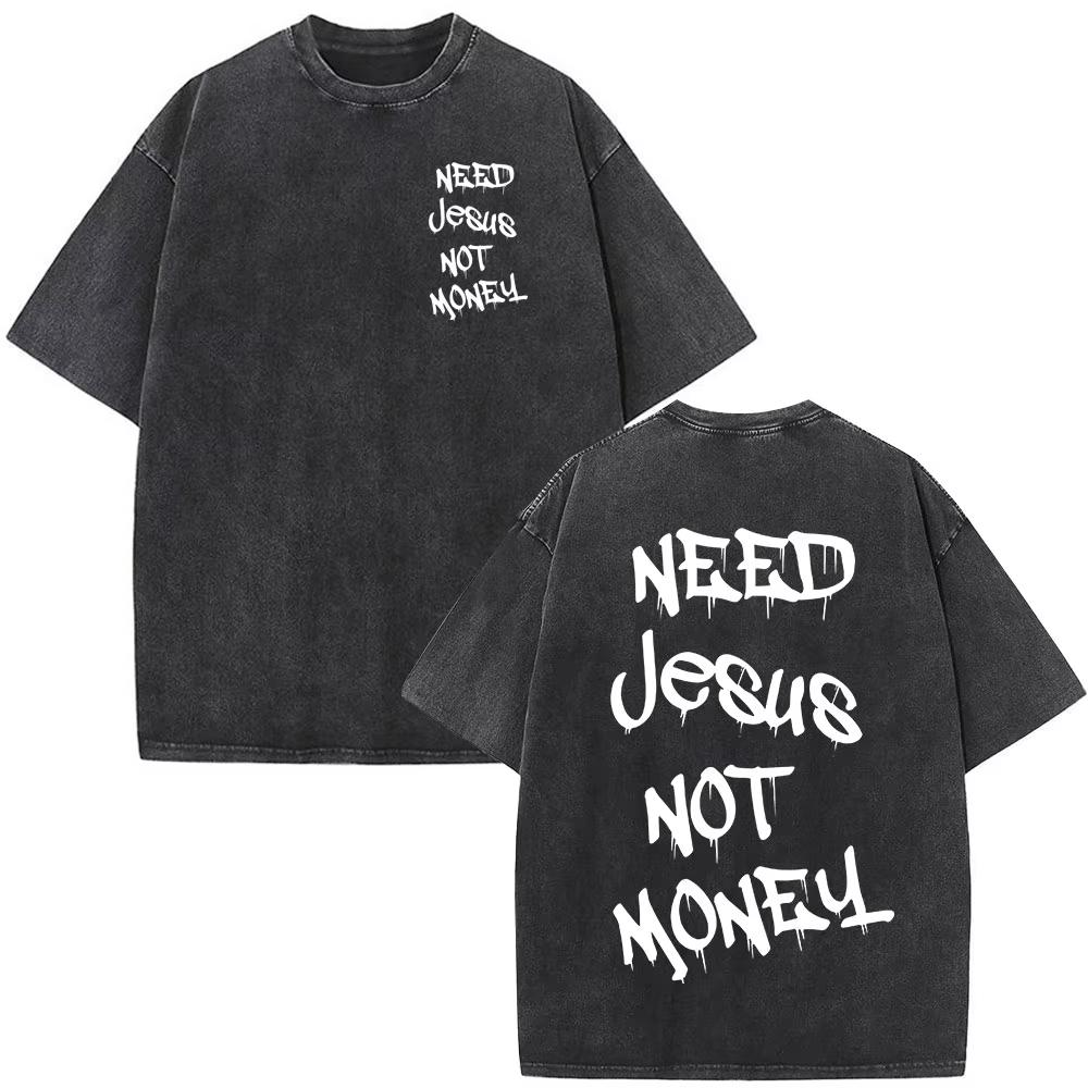 

Summer Vintage Washed T-shirts Men Women Fashion Cotton Short Sleeves T-Shirts Streetwear M
