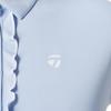 TaylorMade T-ICE Frilled C/S Polo Shirt, Chambray, Medium, Women's, 2015 Spring/Summer Collection, UN696