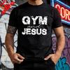 Gym and Jesus TShirt Ropa Hombre T Shirt Faith Tees Oneck Nostalgia Pattern Clothes Loose T Shirt Gym Lover Tees