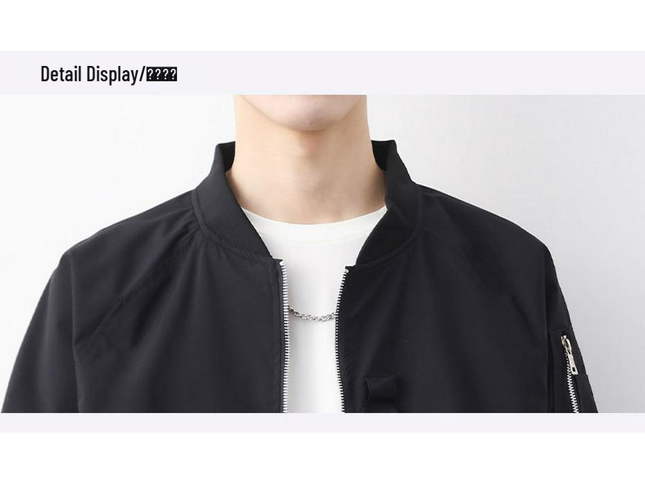 Herren Modische Lässige Pilot Jacke mit Baseballkragen für Herbst und Winter