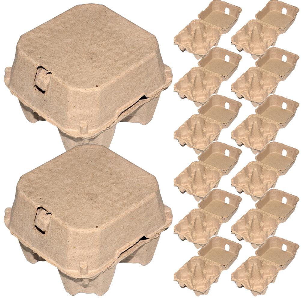 25 Pcs Native Egg Packaging Box Paper Pulp Tray Packing Carton Bulk Eggs Container Fridge Holder Mazing Cartons