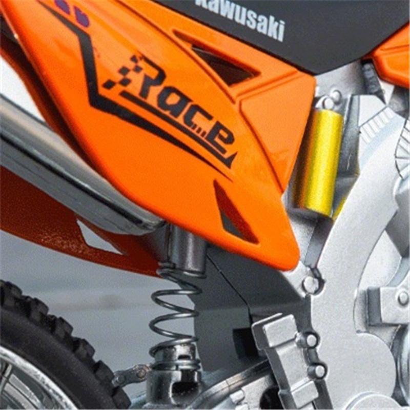 1/10 Kawasaki KX450 Alloy Sports Motorcycle Model Diecast Metal Street Crosscountry Racing Motorcycle Model High Simulation Kids Toy Gift