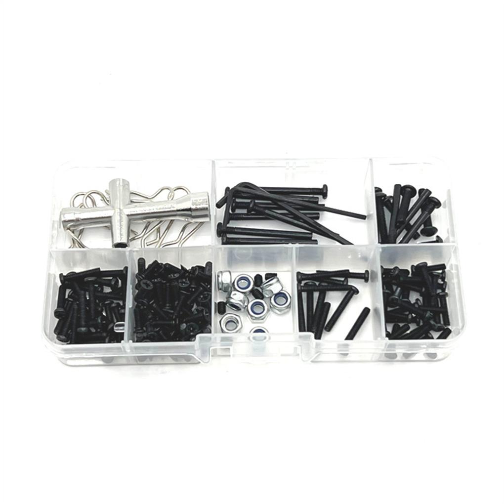 Alloy 183Pcs Screws Kits With Storage Box For Hyper Go MJX 14301 14302 14303 RC Car Hop-ups 1/14