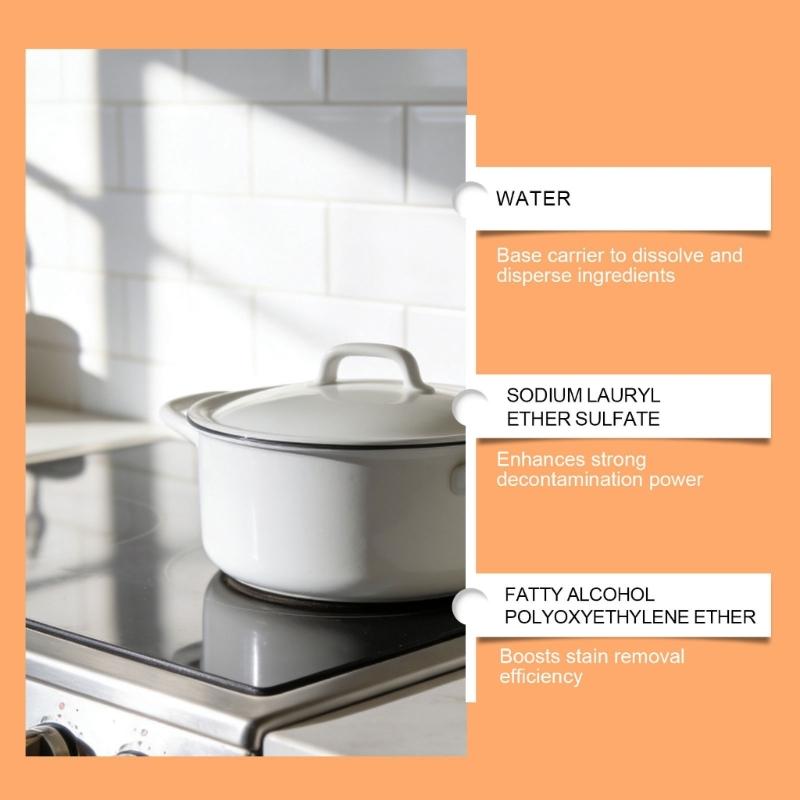 Kitchen Appliances Countertops Cleaner Degreaser Agent for Stubborn Grease Kitchen Convenient Oil Stain Cleaner