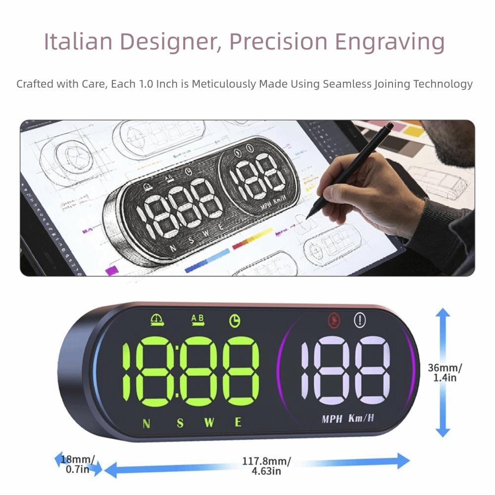 Portable Digital Speedometer Universal Windshield Projector Car Head Up Display  Tachometer