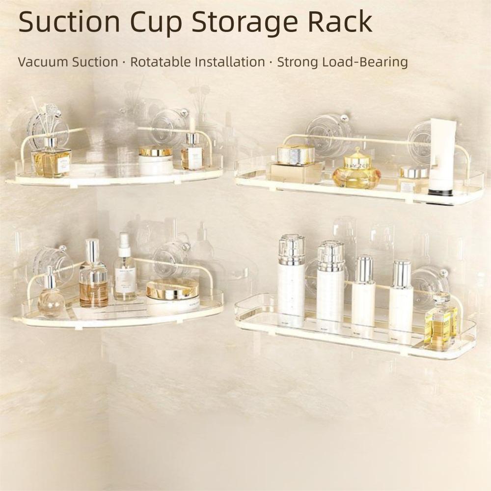 Punch Free Storage Shelf Suction Cup Triangle Shelf High Quality Organizer Rack  Home Use