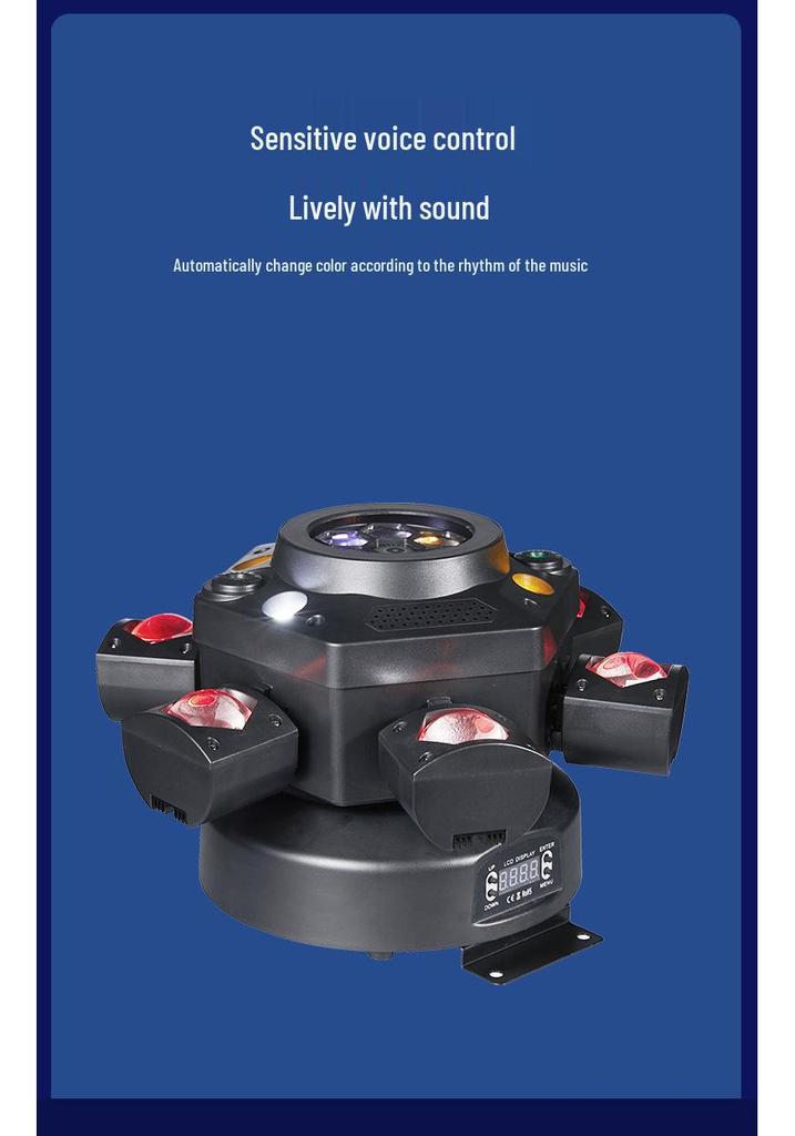 Vajra Laser Beam Light: HD Lens Colorful Six-Armed Light Bar for KTV Atmosphere