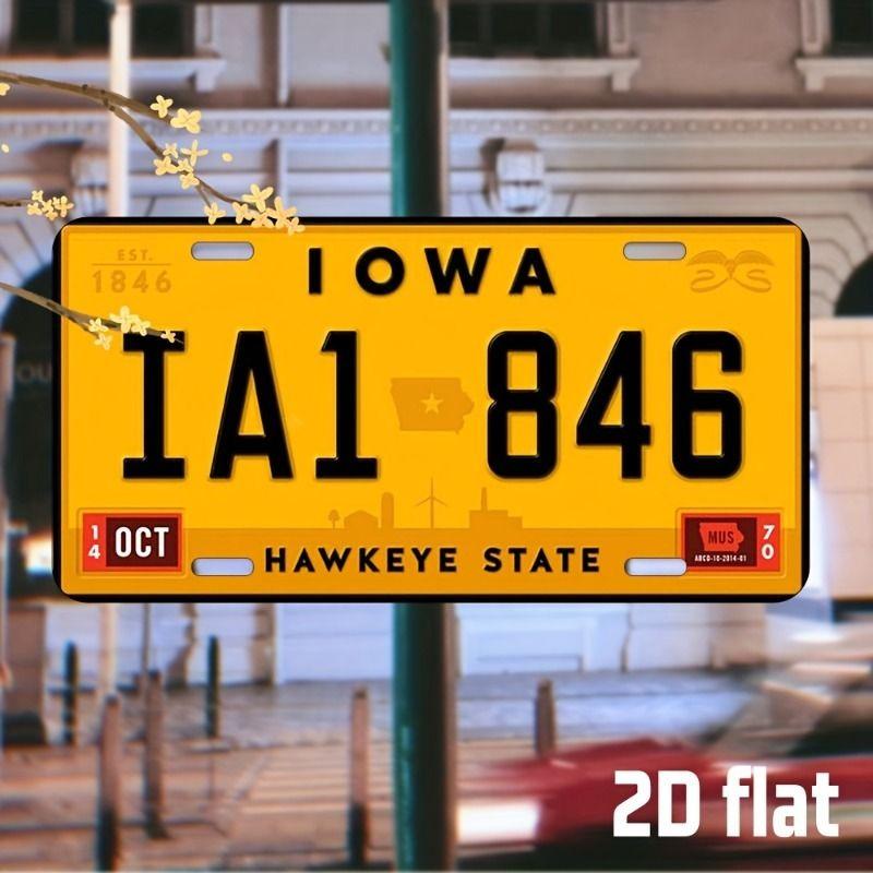 Motorcycle Souvenir License Plate, Metal Auto Wall Decor 15x30cm
