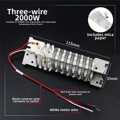 Neuer 220V Metallheizkern 1600W 1800W 2000W Universeller Heißluft-Haartrockner Heizmaschine Heizkern