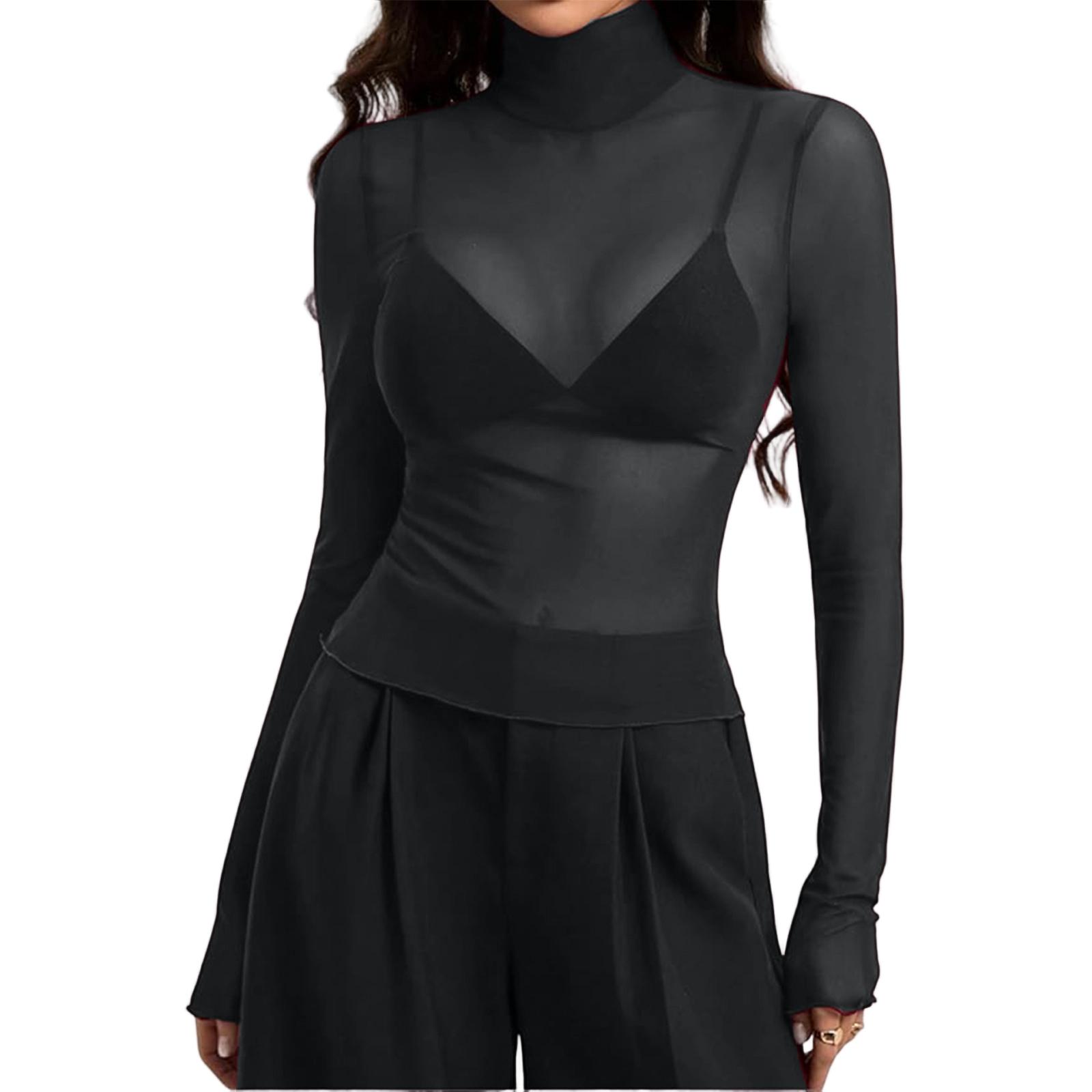 

Модный и элегантный женский кружевной топ S чёрный