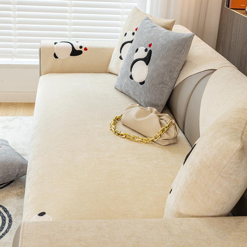 Chenille Sofa Cushion for All Seasons, Backrest Cover, Non-slip Simple Sofa Cover, All-inclusive High-end Cushion