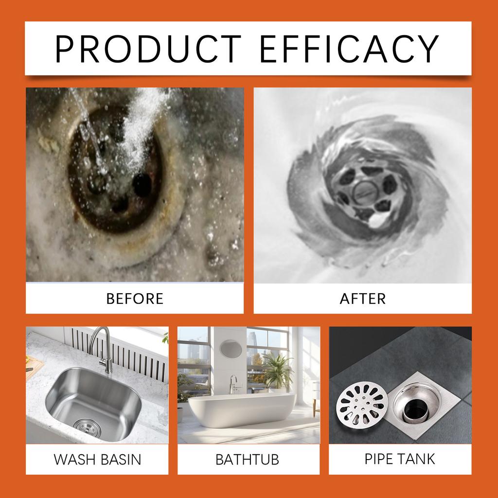 Jue-Fish Powerful Kitchen Pipe Dredging Agent Dredge Deodorant Toilet Sink Drain Cleaner Sewer Fast Cleaning Tools