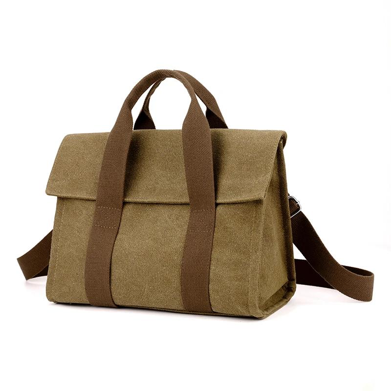 

Вместительные однотонные сумки через плечо для женщин с внутренним отделением. Повседневные холщовые сумки Hasp.