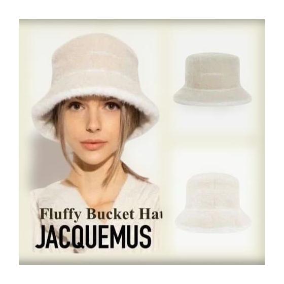 Used [Image included] JACQUEMUS Bucket Hat Ivory Fluffy