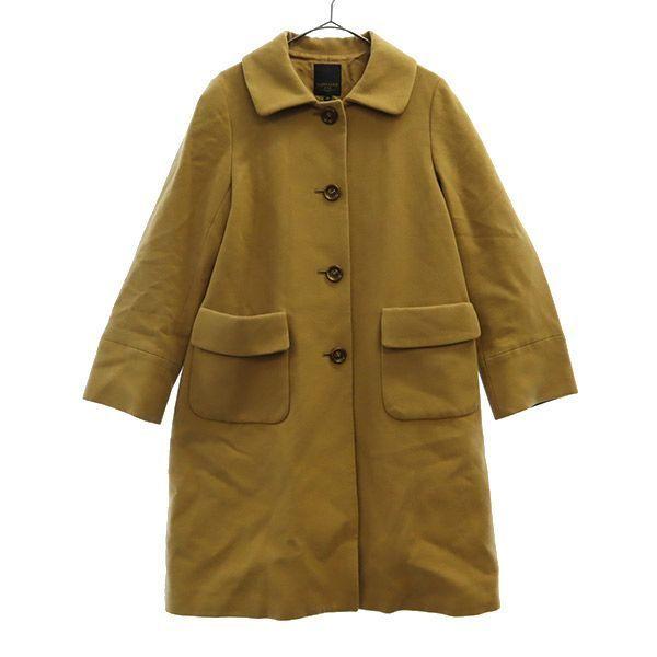 LAPIS LUCE BEAMS Wool Blend Stainless Collar Coat 36 Brown Women Used