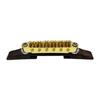 High Performances Fixed Saddles Rosewood Bridge Electric Guitar Bridge Tailpiece with Golden Roller Saddles Easy to Use