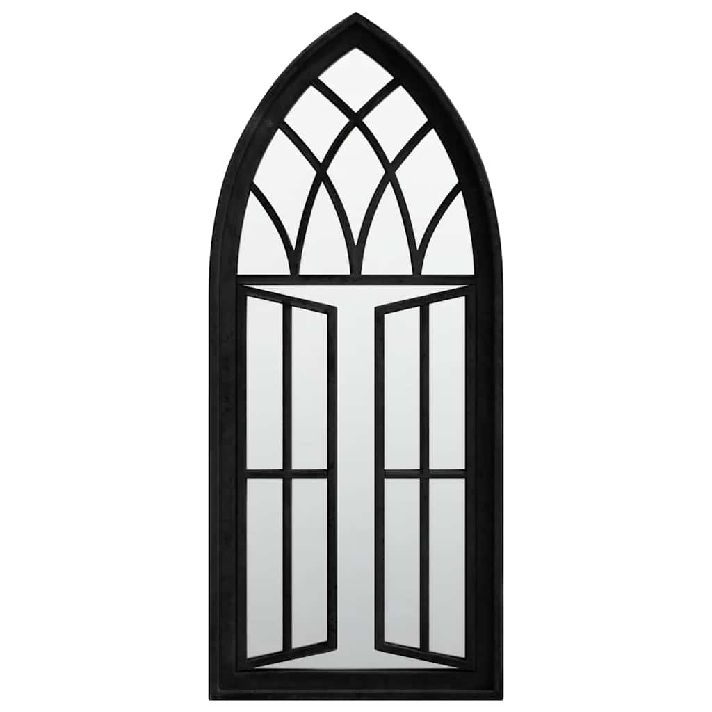 Garden Mirror Black 70x30 cm Iron