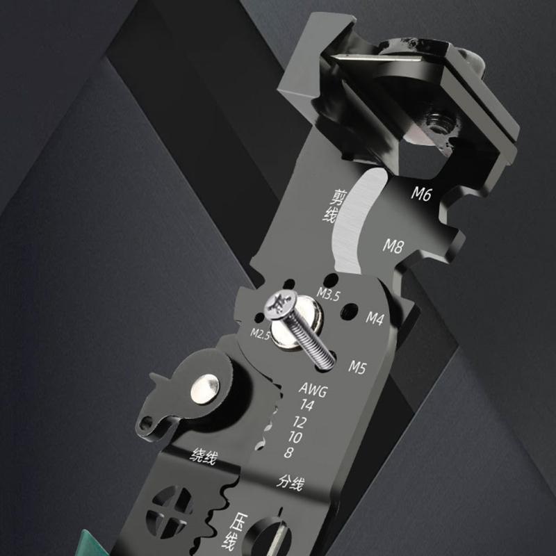 Abisolierzange Multifunktionswerkzeug zum Schneiden von Kabeln Schrauben Bequemer Griff Crimpzange Zange Drahtschneiden