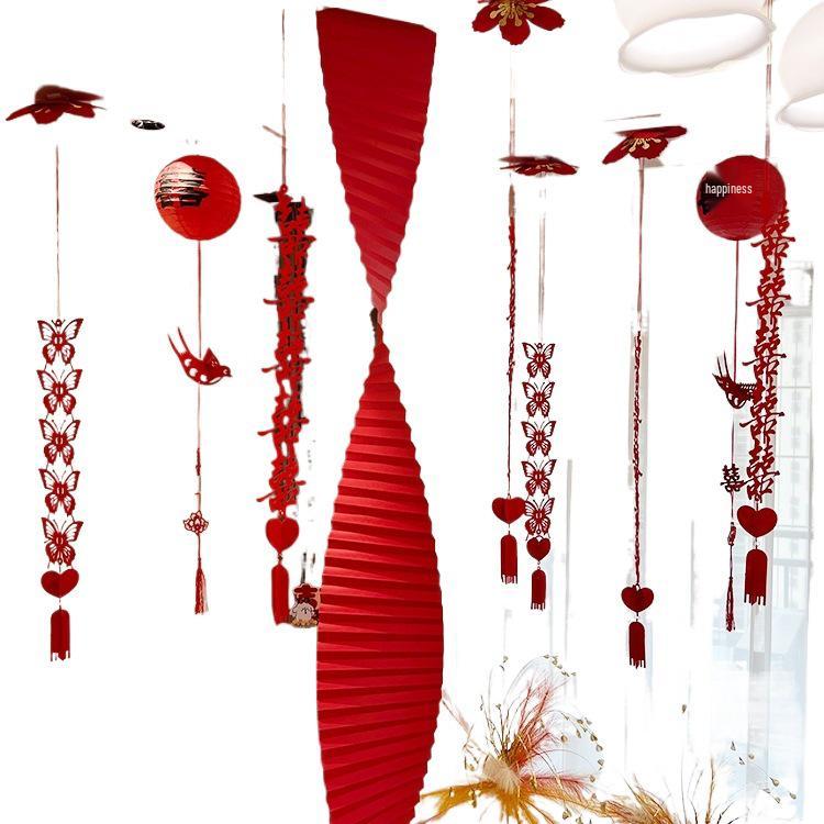 Double Happiness Ceiling Decorations for Wedding Bedroom