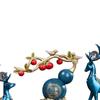3x Gourd Deer Statues Set Decorative Figurines Collectible Prosperity Sculptures Desktop Ornaments for Living Room Entrance