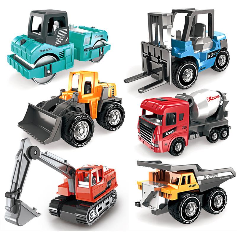 

Crane Truck Car Set Parking Lot Toys Alloy Engineering Vehicle Tractor Excavator Boy Construction For Children Birthday Gift