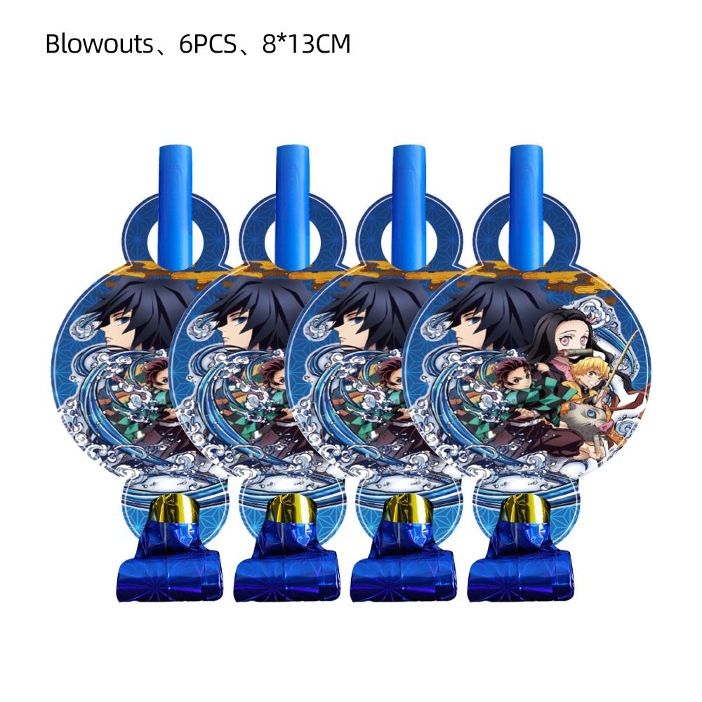 Anime Dämon Geburtstagsparty Dekoration Einweg-Geschirr Teller Tischdecke Becher Serviette Babyparty Kinder Partygeschenke Zubehör