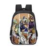 Zaino Scolastico per Bambini JoJo's Bizarre Adventure Borsa Cartoon Anime Ragazzi Ragazze 3-4 Elementare Leggero Ergonomico Tessuto Oxford