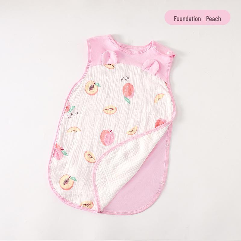 Pure Cotton Baby Sleeping Bag - All-Season Quilted Anti-Kick Blanket for Newborns