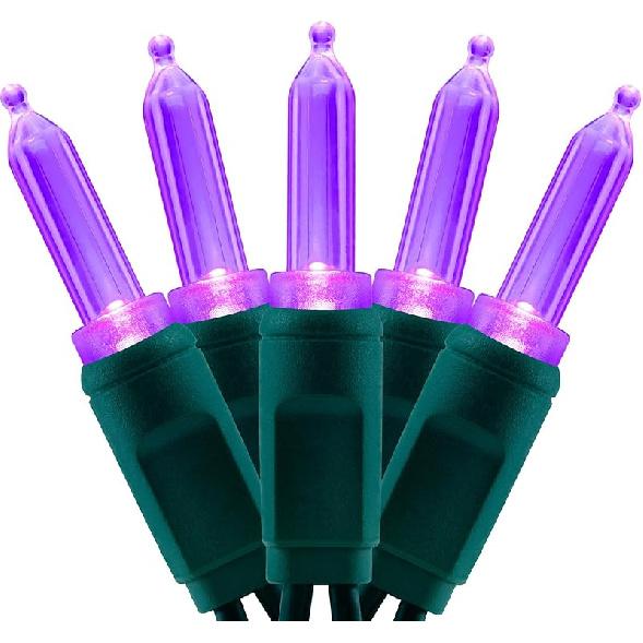 YULETIME 100 Multicolor One-Piece T5 LED Christmas Lights, 33 Ft High Waterproof UL Certified Green Wire String Lights (Multicolor)