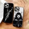 Art Black Angels and Demons Phone Case For iPhone 17,16,15,14,13,12,11 Plus,Pro Max,XS,Colorful Silver Phone Case Funda Cover