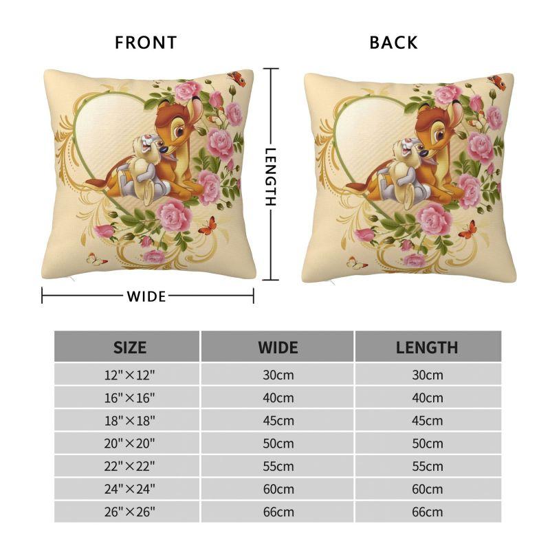 Custom Modern Disney Bambi Animated Movies Cushion Cover Soft Throw Pillow Case for Living Room