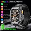 2025 Neue Smartwatch 1000mAh Akku 2,13 Zoll AMOLED-Bildschirm Herrenuhr Kompass 1ATM Wasserdicht Bluetooth-Anruf Sport Smartwatch