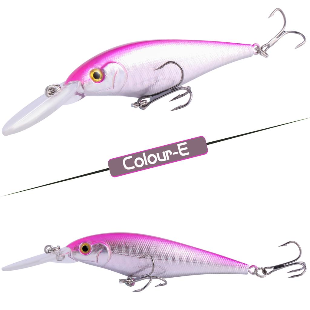 Fishing Baits Minnow Crankbaits Lures with Metal Triple Fishing Hooks for Trout Bass Perch Fishing