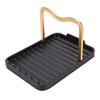 Pot Lid Holder Aluminum Desktop Lid and Spoon Rest Holder Thickened with Non Slip Pads for Kitchen Countertop Cooking