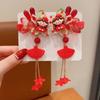 Flower Chinese New Year Headwear Bow Ancient Style Hairpin Simple Hanfu Hairpin  Children