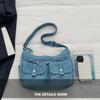 Bolso bandolera de mezclilla retro y antiguo para debajo del brazo, bandolera individual para mujer