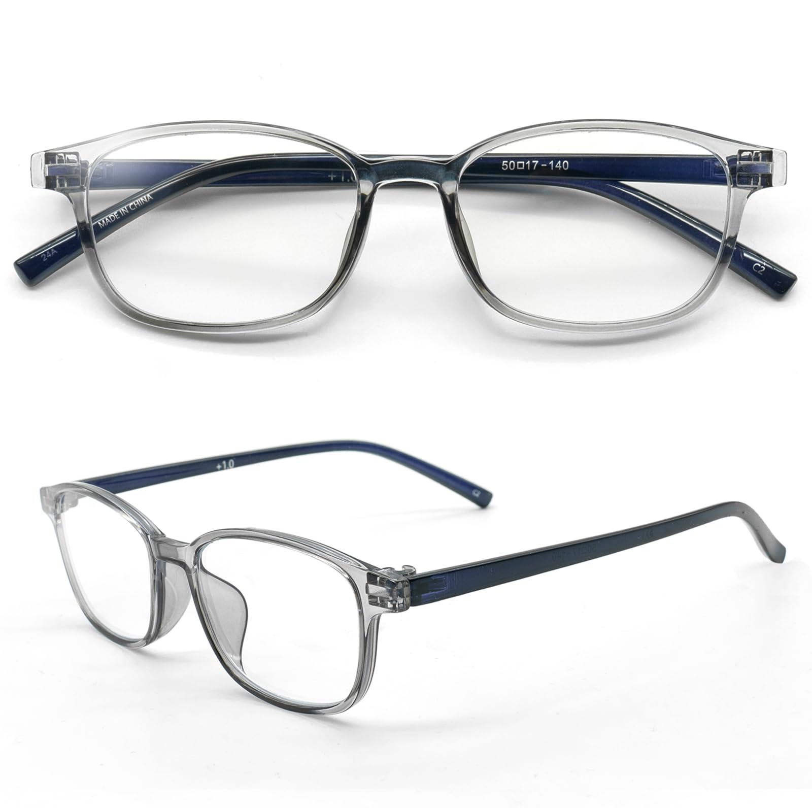 

Стильные мужские очки для чтения Blue Light Clear Grey [eyeforyou], огранка, +1,50 BA-R1005-C2-D150