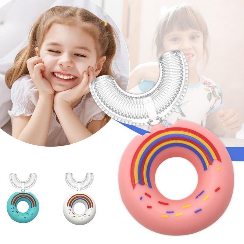 Begeistern Sie Ihre Kinder für das Zähneputzen mit der U-förmigen Silikon-Zahnbürste