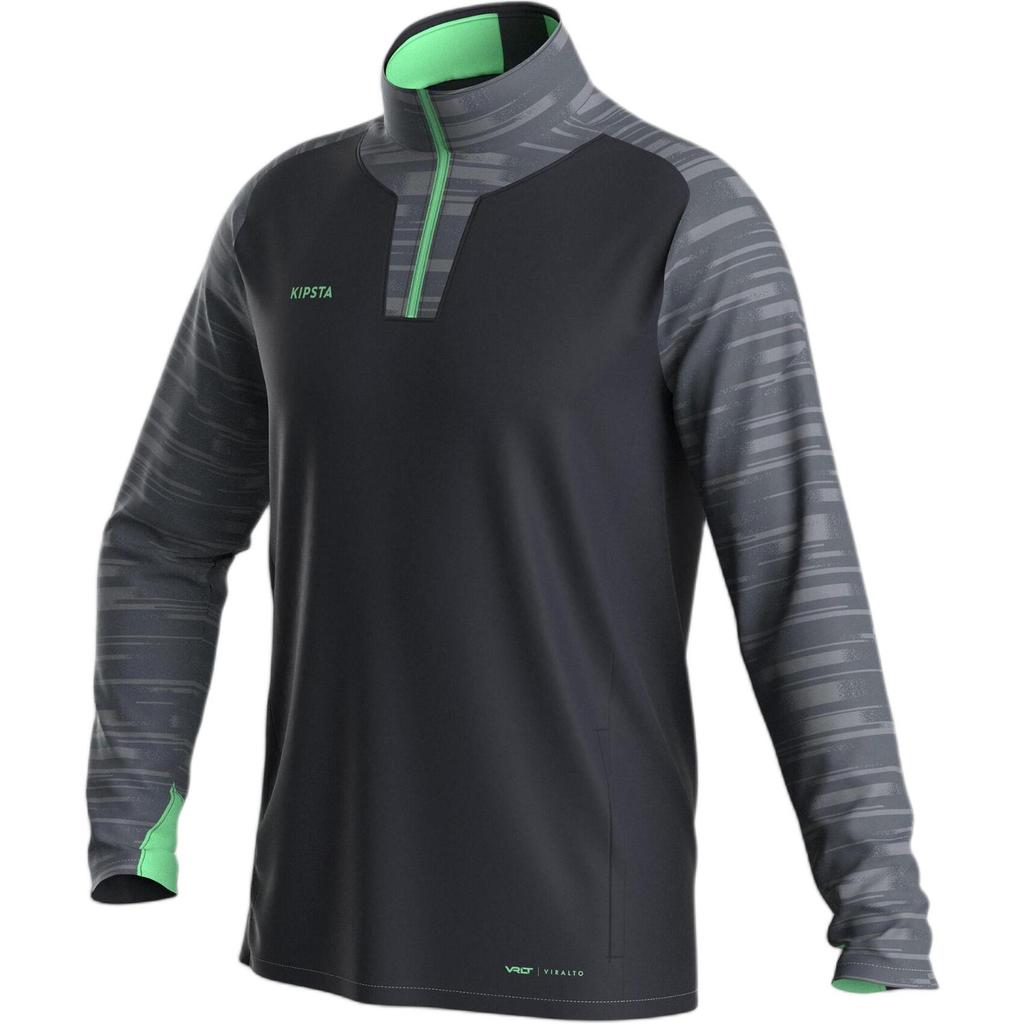 DECATHLON KIPSTA Viralto Club Slim Fit Breathable Soft Soccer Jersey Men's Graphite Grey