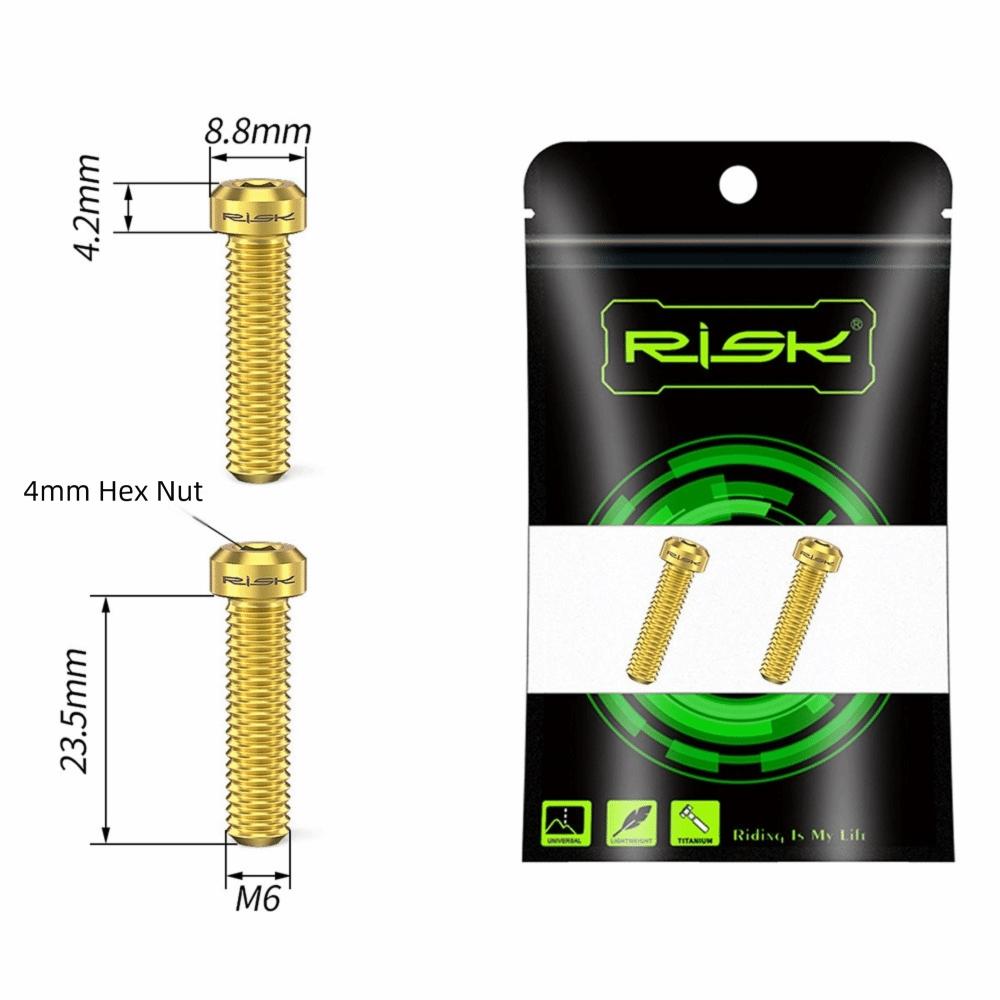 1 Set Titanium Alloy Bicycle Oil Disc Screws Multicolor Gold Disc Brake Screws Road Bike