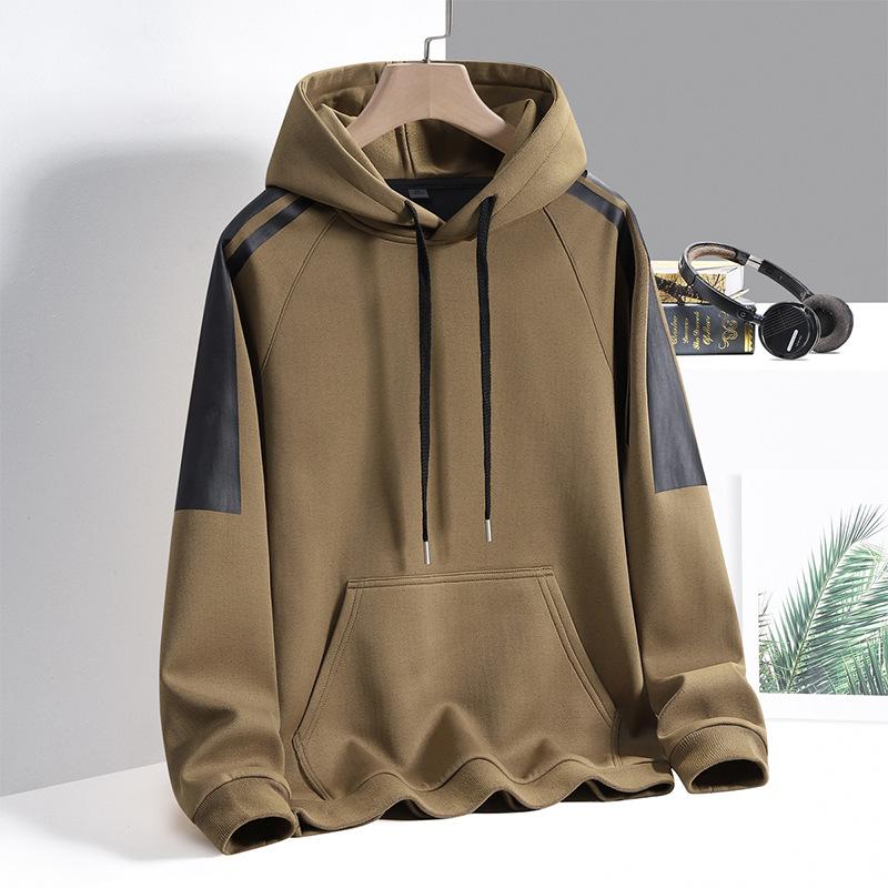 

Весенне-осеннее худи мужское с капюшоном, модное, универсальное, мужское худи свободного кроя XXL дубильная кора