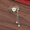 1Pcs National Style Brooch Women'S Retro High-End Corsage Temperament Tassel Pin Creative And Versatile